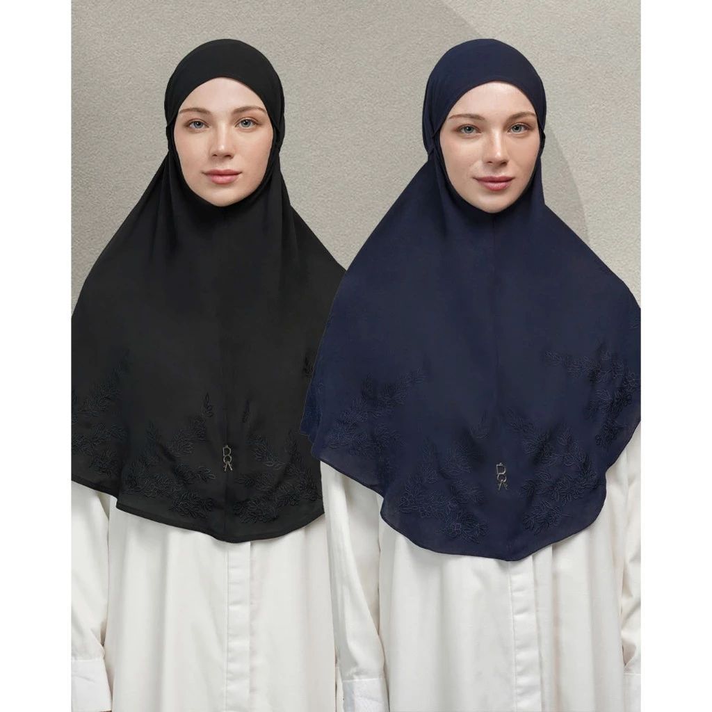 DOA INDONESIA BAITI YUKI REGULAR TIMELESS & SIMPLICITY SERIES HIJAB INSTANT - BLACK & NAVY