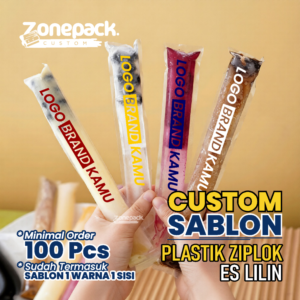Sablon Plastik Es Lilin Ziplok | Plastik Es Lilin Klip Plastik Es Mambo Homemade Ice Pack | Plastik 