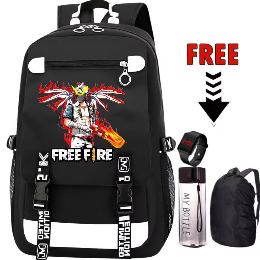 Tas ransel anak Free Fire -Tas sekolah karakter Free Fire -Tas FF keren anak laki-laki - TasAnakSd