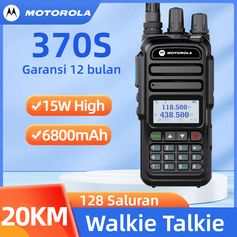 HT Motorola 370S Walkie Talkie Daya Tinggi Radio UV Walkie talkie jarak jauh Walkie talkie anak Radi