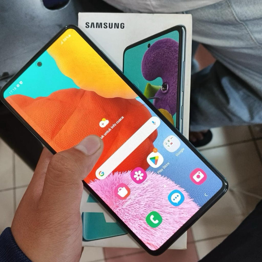 Samsung a51 ram 8/128 second fullset original resmi sein termurah