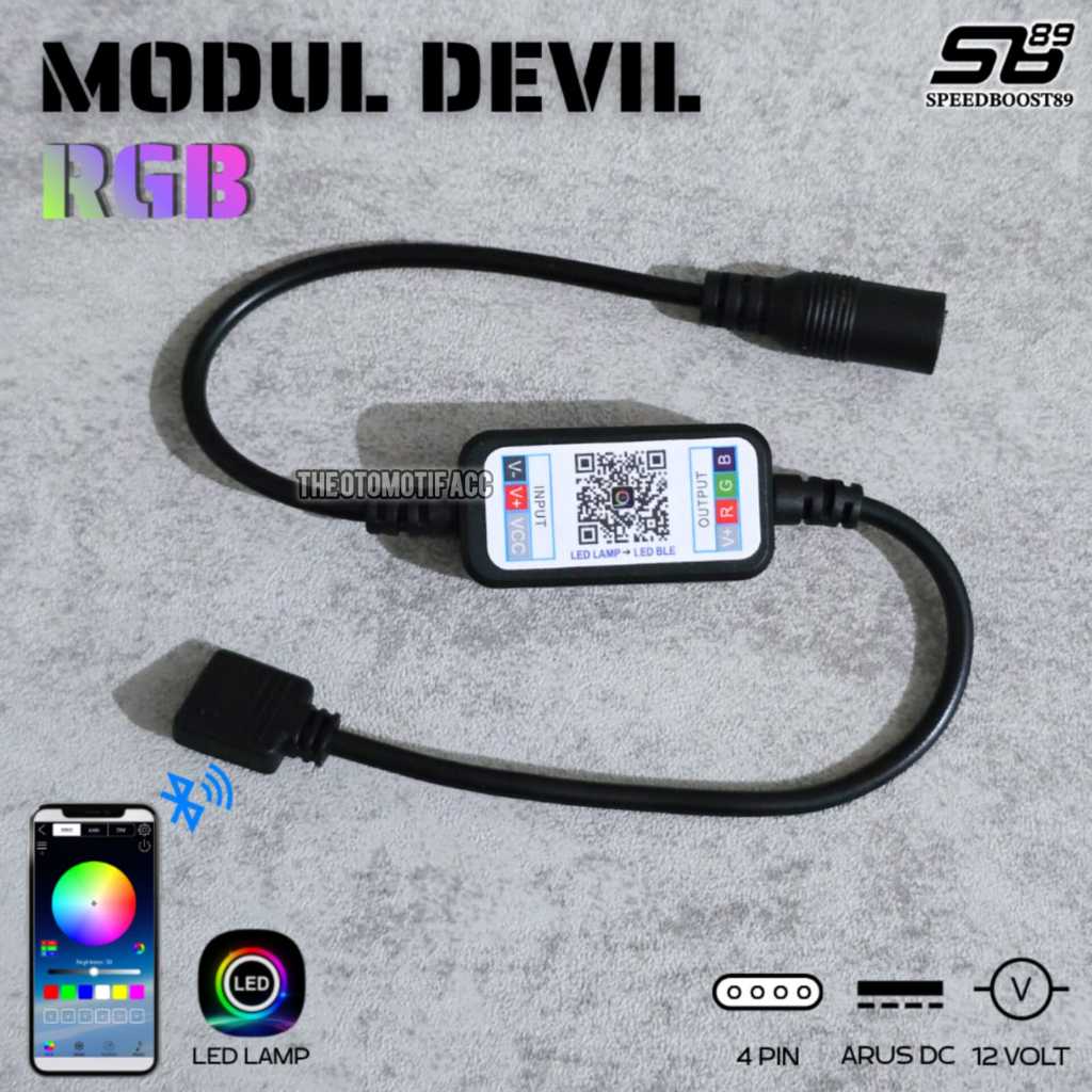 Modul Devil RGB 4 Pin Bluetooth Controller Dc 12 Volt Lampu Devil Demon Eyes