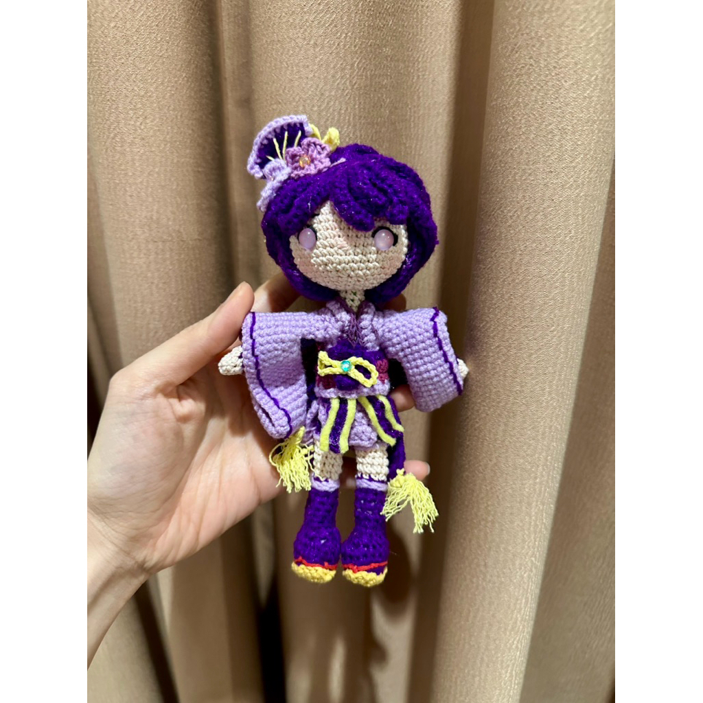 boneka rajut genshin impact raiden figure