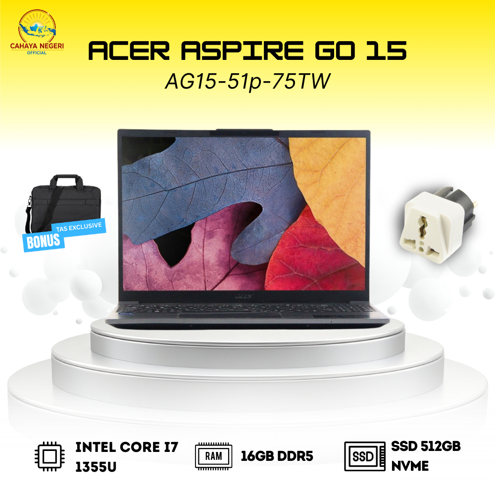 PROMO LAPTOP Acer Aspire Lite 15 AL15-51p-75TW Intel i7-1355u RAM 16GB SSD 512GB IPS Display FREE TA