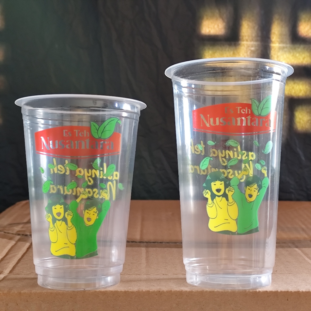 Gelas Plastik Motif Es Teh Nusantara