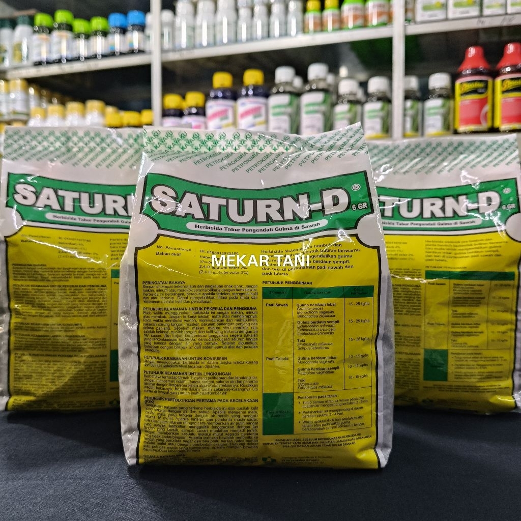 Saturn D 6 GR - 2kg Herbisida Tabur pengendali rumput di tanaman Padi