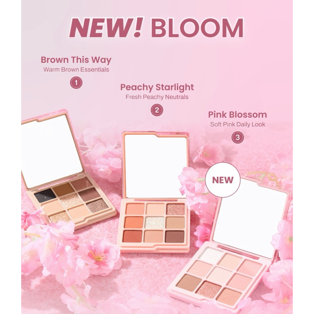 Ready Reveline Eyeshadow Palette Brown This Way Pink Blossom Peachy Starlight