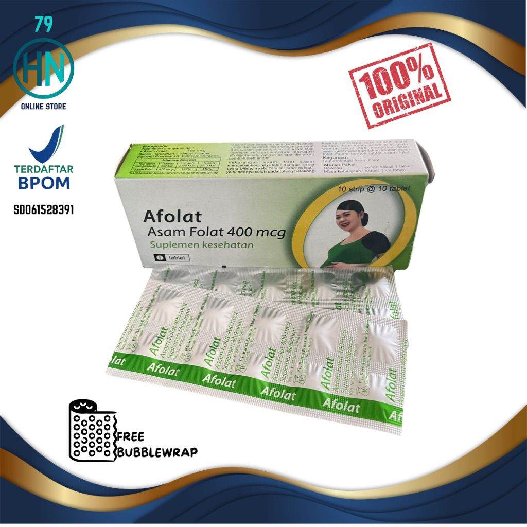 Afolat tablet / vitamin asam folat tablet
