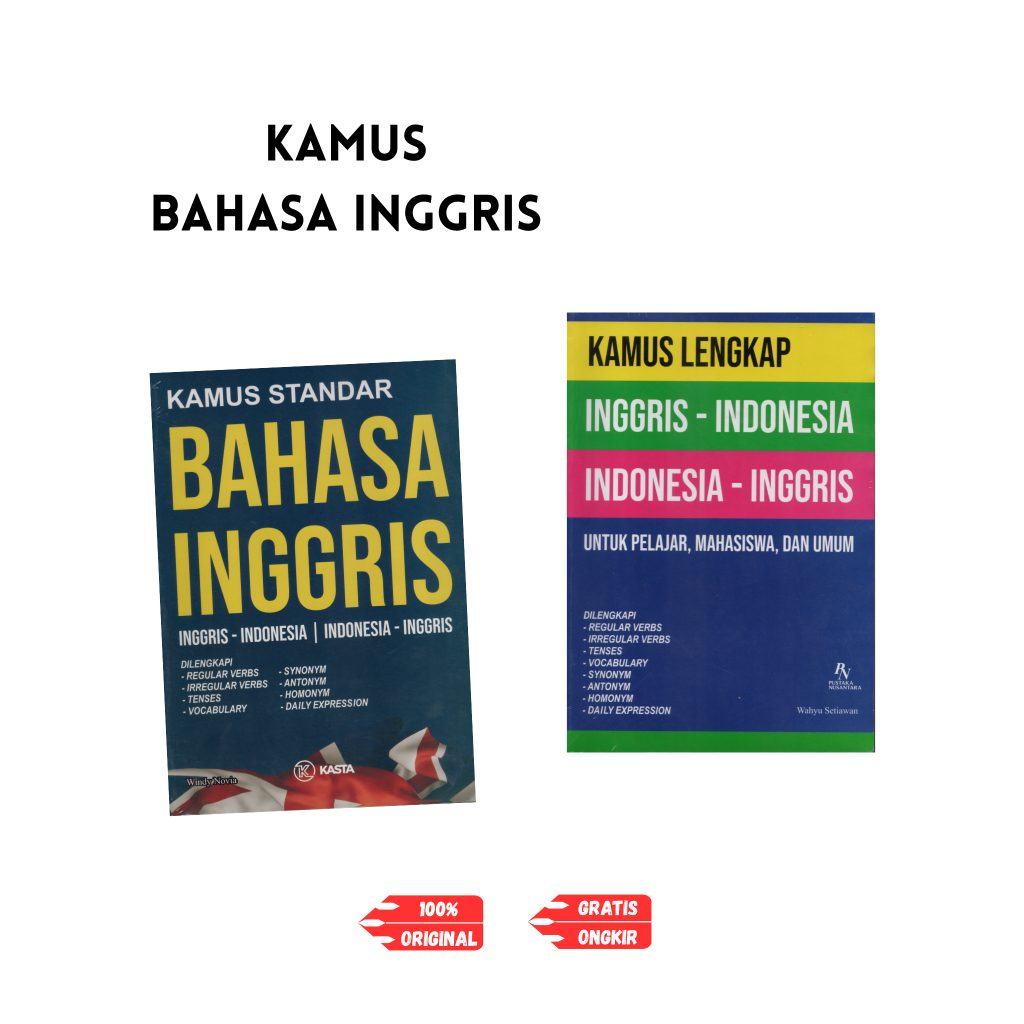 Kamus Bahasa Inggris-Indonesia, Indonesia-Inggris Soft Cover Tenses, Regular Verb Irregular Verb Ten