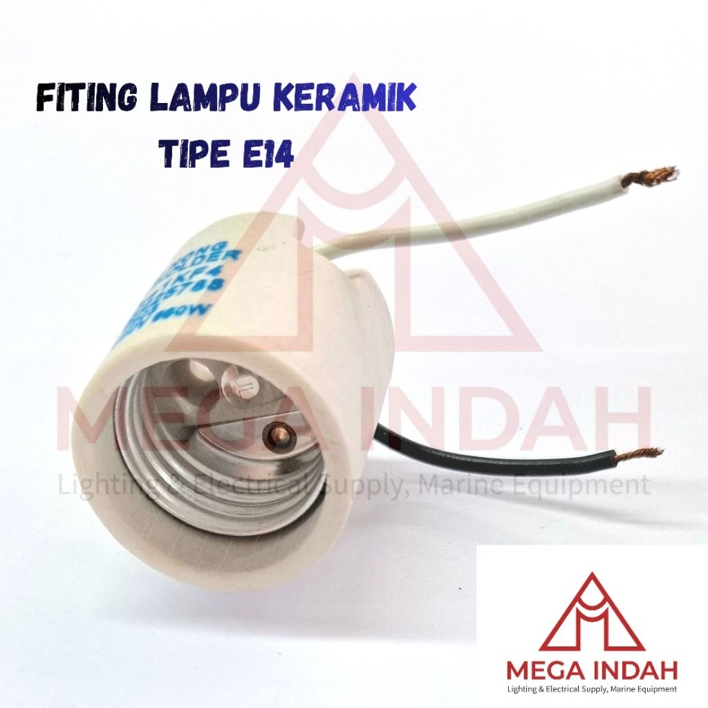 Fiting lampu gantung keramik tipe E14 Tahan panas