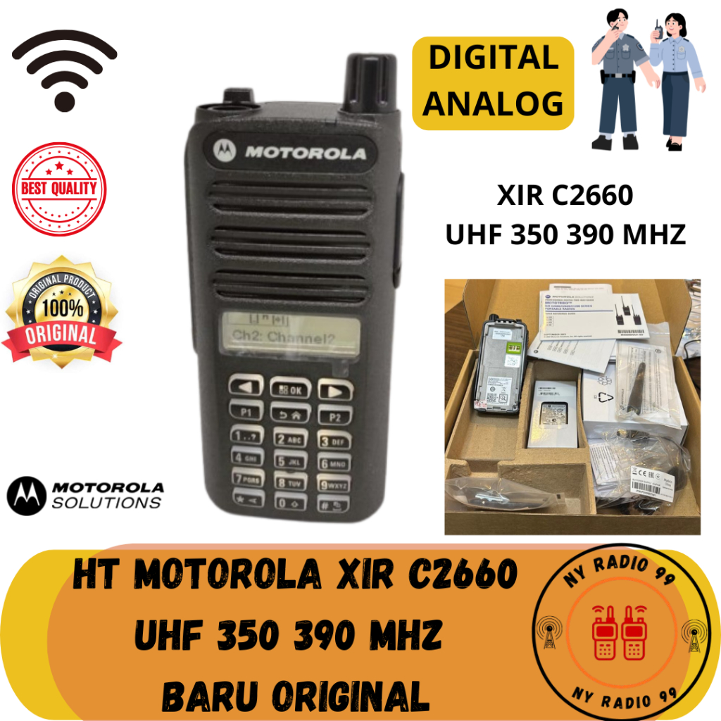HT MOTOROLA XIR C2660 UHF 350 390 MHZ DIGITAL ANALOG GARANSI RESMI MOTOROLA XIR C 2660 UHF 350 390 R