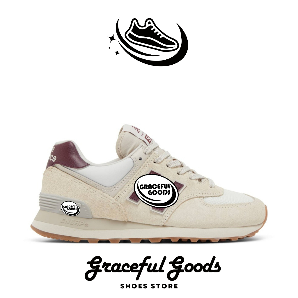 Sepatu Sneakers 574 Moonbeam Burgundy