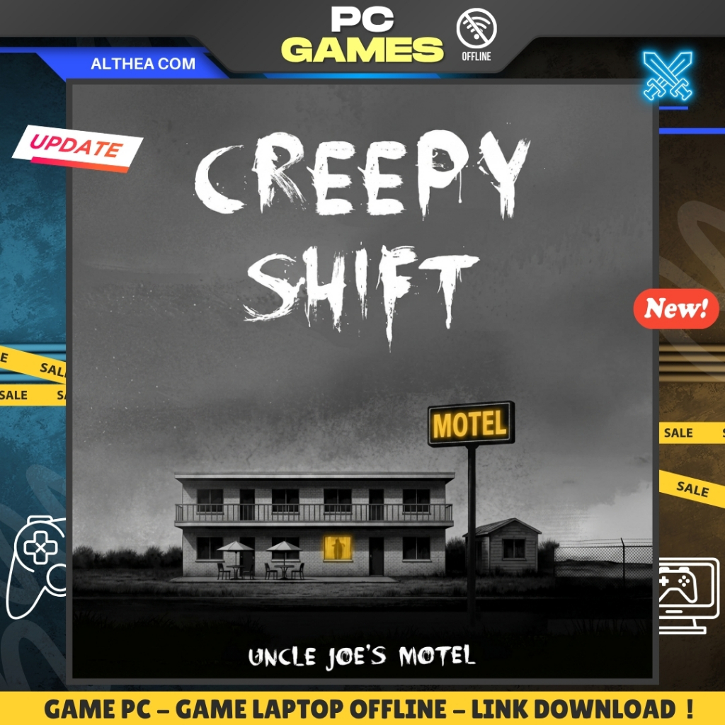 CREEPY SHIFT : UNCLE JOE’S MOTEL - HORROR - SIMULATION - INDIE - GAME PC / LAPTOP - OFFLINE