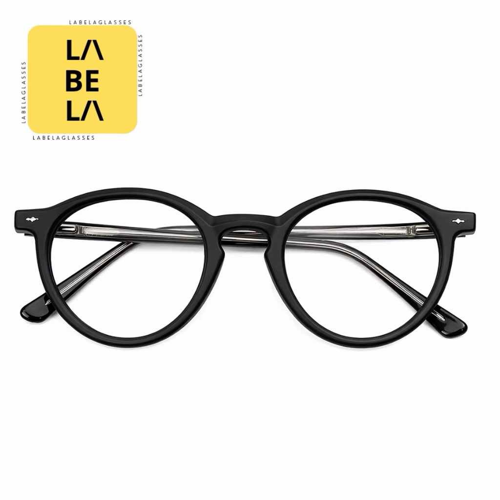 Labela - Frame Kacamata Bulat 8358 Gratis ganti lensa Antiradiasi blueray photocromic bluecromic / k