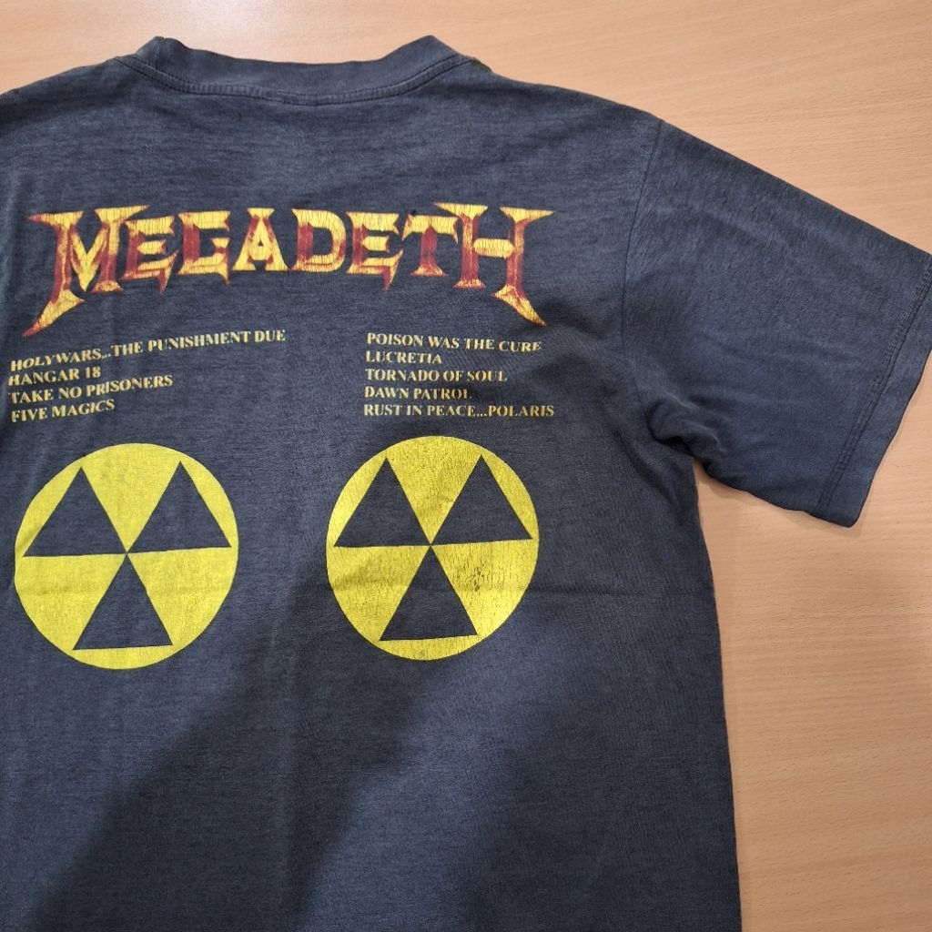 vintage kaos band megadeth metallica the cure