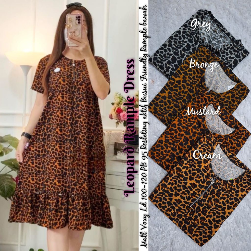 LEOPARD RAMPLE DRESS DRESS VIRAL LEOPARD