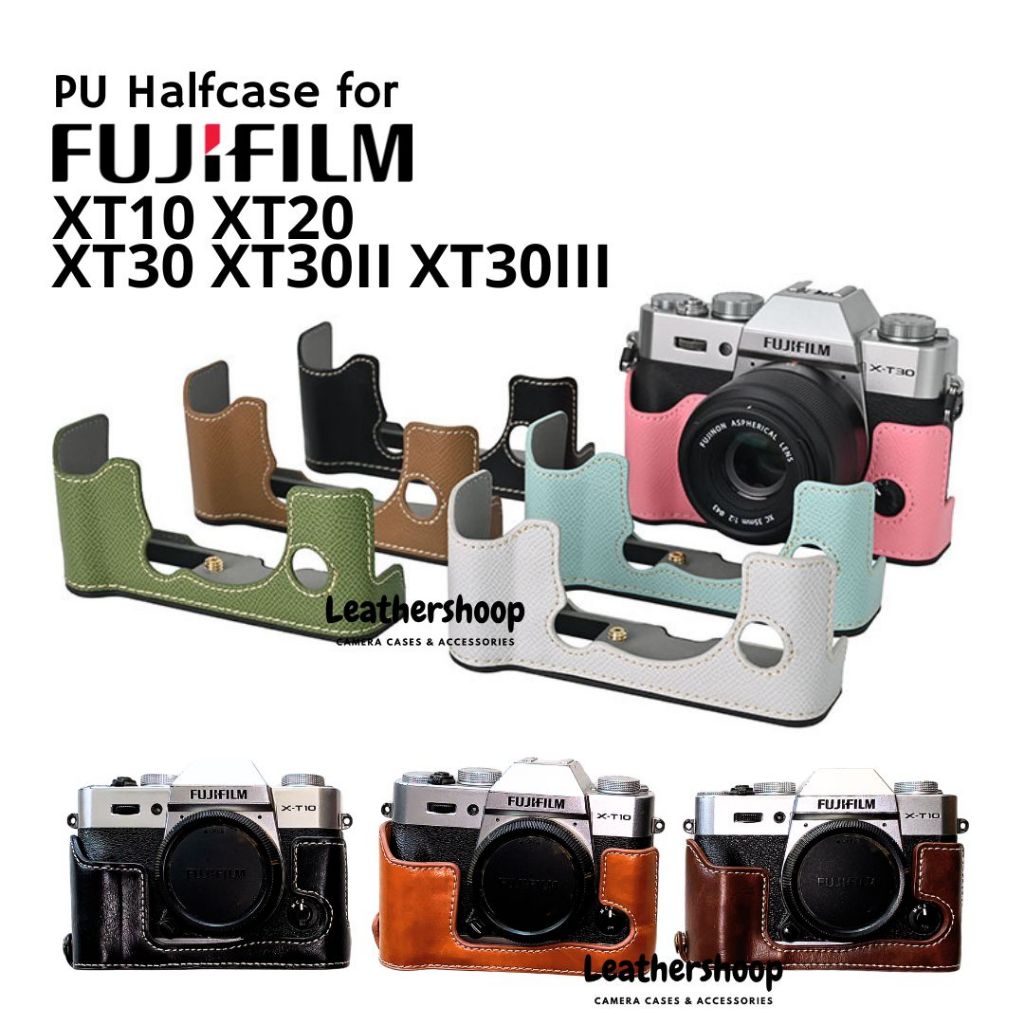 Sarung Kamera Kulit Sintetis untuk Fujifilm XT30 II XT30 XT20 XT10 Half Case Pelindung Body Kamir Mi
