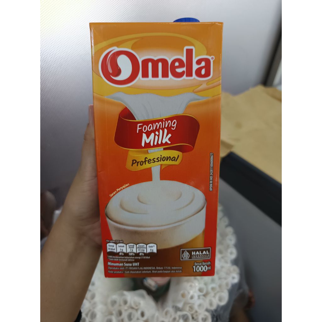 susu uht omela foaming milk 1 liter