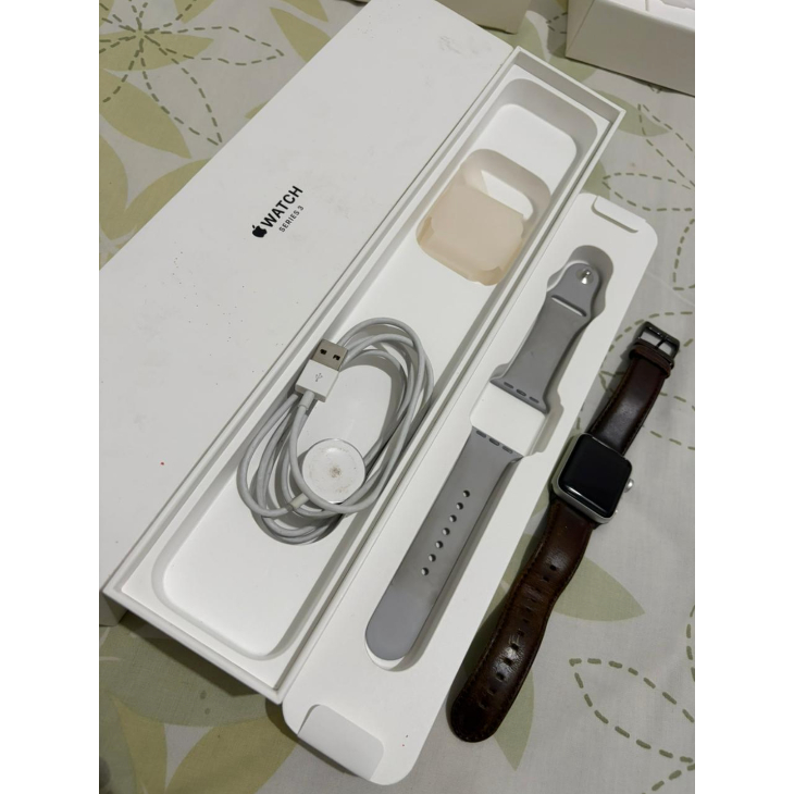 PRELOVED Apple Watch Series 3  38mm Silver Alumunium Fog Sport Band Second