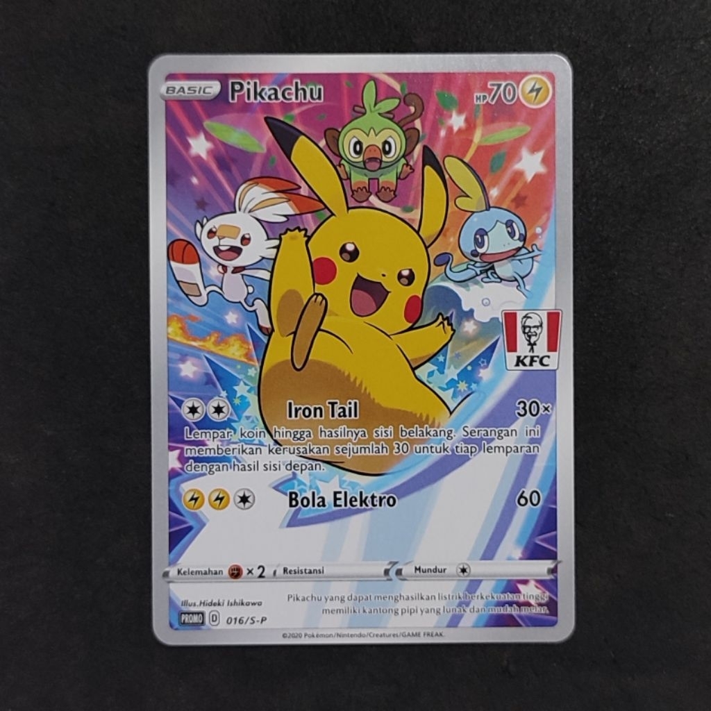 Pikachu Promo KFC Stamped Limited Indonesia