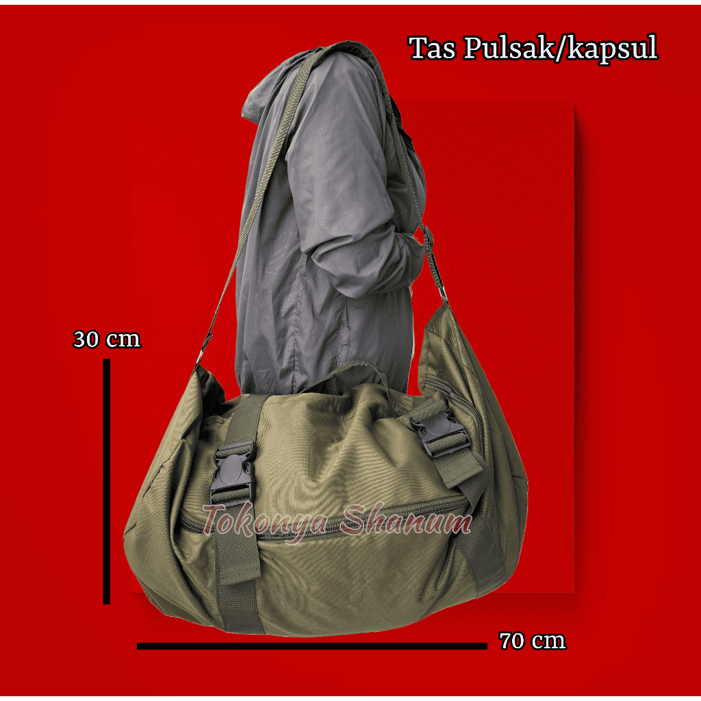 Tas Pulsak TNI Original Army – Tas Kapsul Besar Anti Sobek