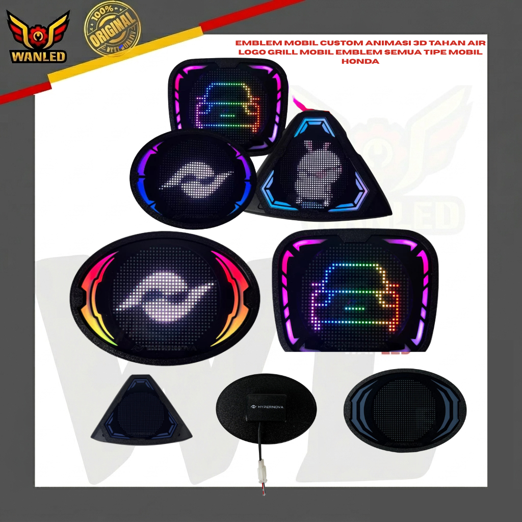 HYPERNOVA - EMBLEM MOBIL CUSTOM ANIMASI 3D TAHAN AIR LOGO GRILL MOBIL EMBLEM SEMUA TIPE MOBIL HONDA 