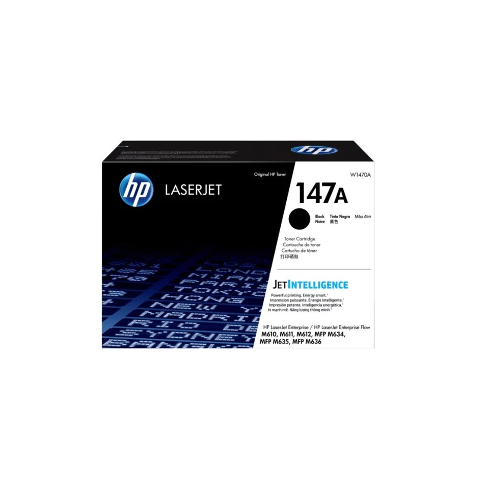 HP Toner 147A Black Original LaserJet Cartridge (W1470A) Printer M610n M610dn M611n M611dn M611x M61