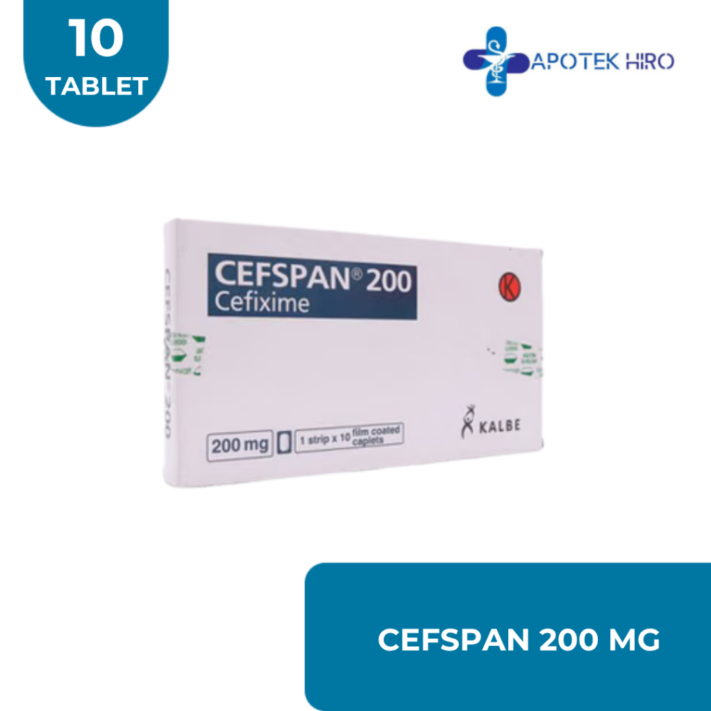 CEFSPAN 200 MG 1 STRIP @ 10 KAPLET SALUT SELAPUT