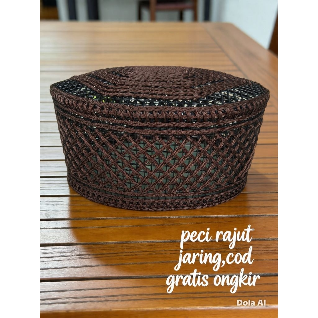 PECI  SONGKOK KOPIAH RAJUT TINGGI 8/9/10