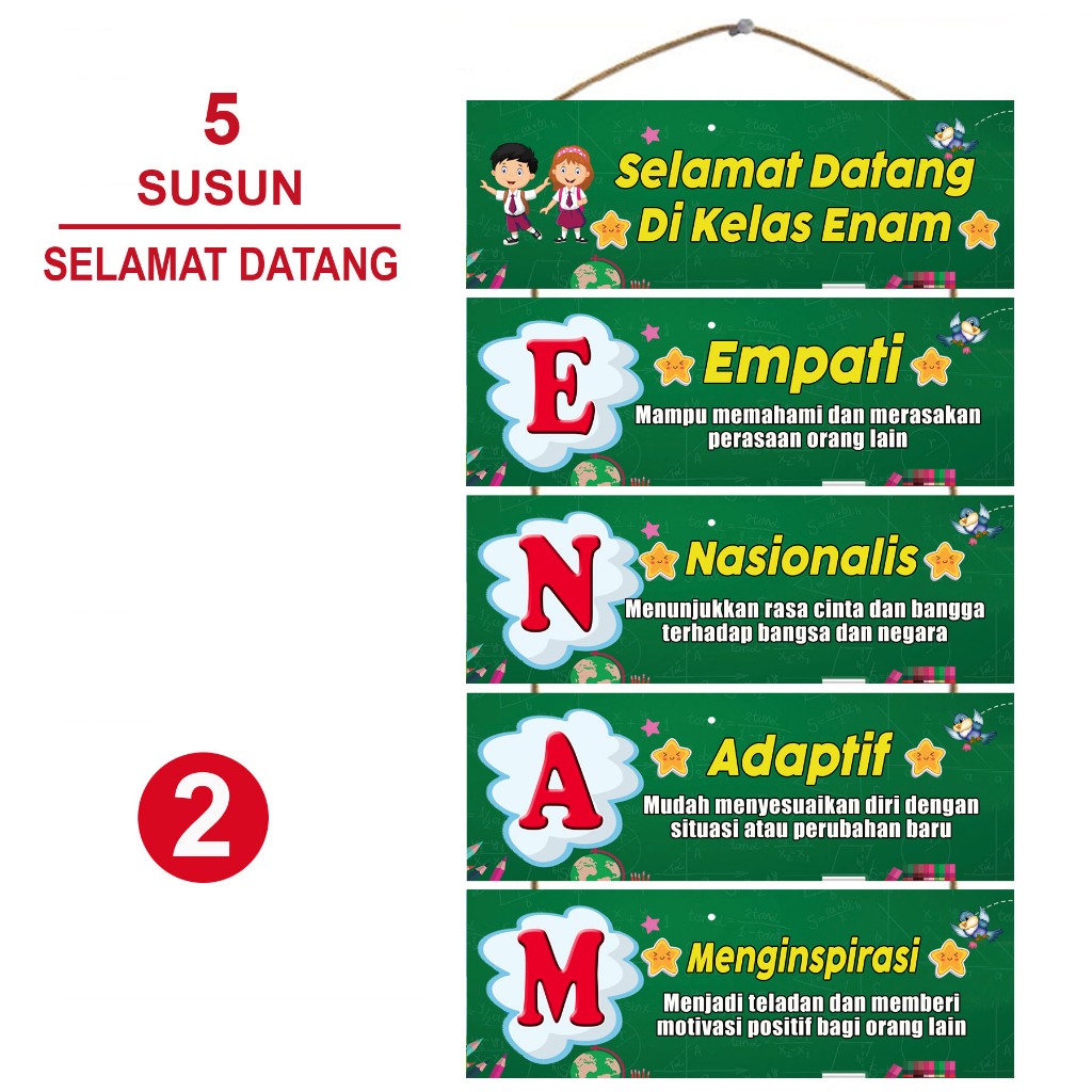 Dekorasi Pintu Kelas Selamat Datang Di Kelas Enam Hiasan Gantung Pintu Kelas