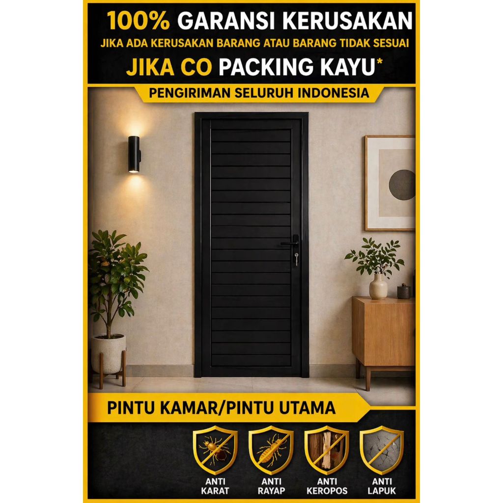 PINTU KAMAR PINTU UTAMA FULL ALUMINIUM TEBAL INKALUM DACON