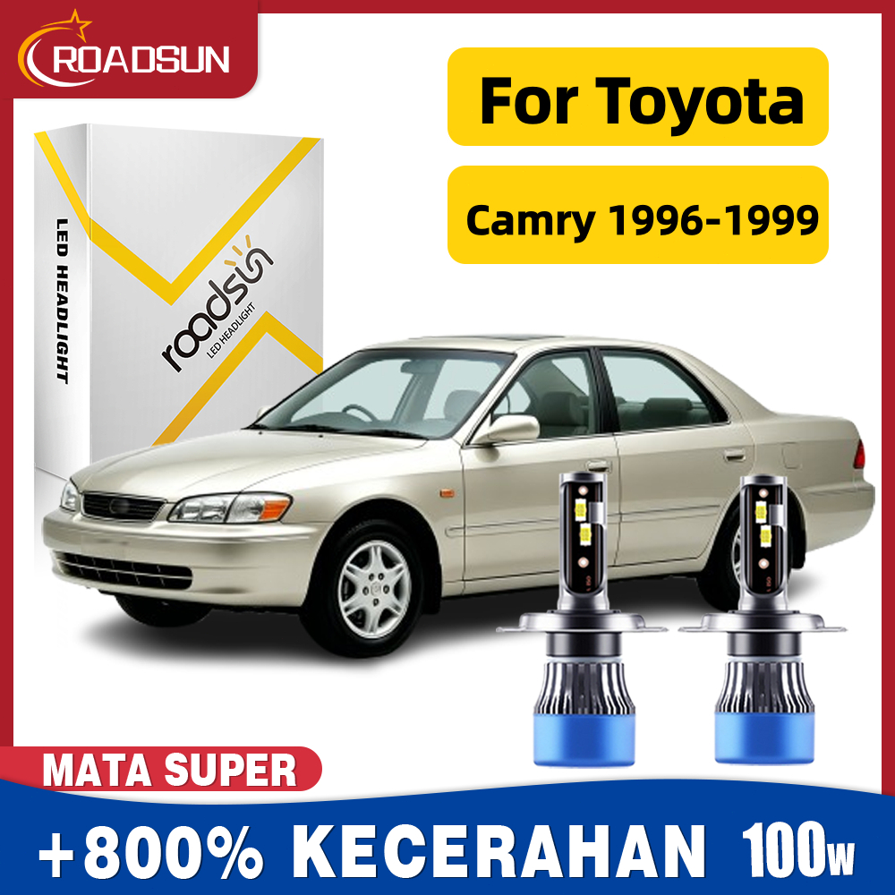 Cocok untuk Toyota Camry 1996-1999 Super Terang Lampu Depan Mobil LED Hi/Lo Beam 100W 6000K 20000LM 