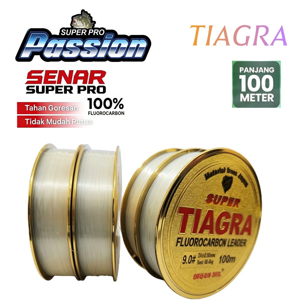 SUPER  TIAGRA SENAR LEADER FLUOROCARBON 50/100 METER PER ROL