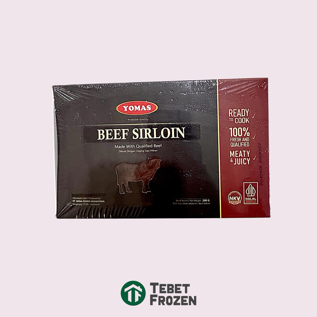 YOMAS STEAK BEEF SIRLOIN 200GRAM - TEBET FROZEN