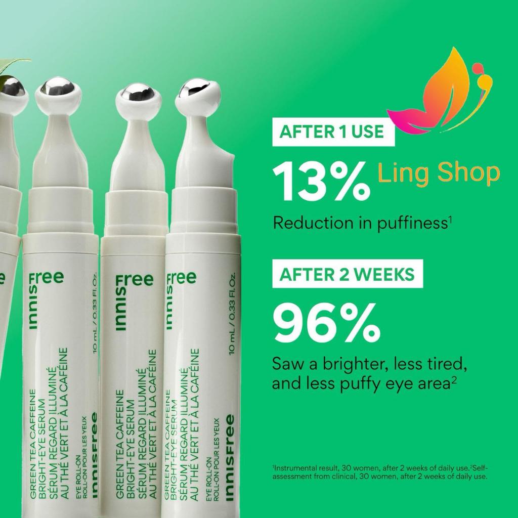 [READY STOCK] Innisfree Green Tea Hyaluronic Glow Eye and Face Ball 10mL / Eye Ball untuk Melembapka