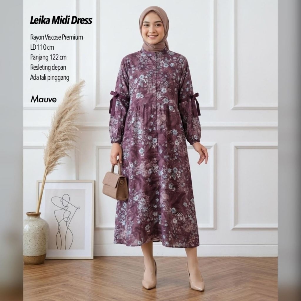 MIDI RAYON PREMIUM / MIDI DRESS RAYON / LEIKA MIDI DRESS