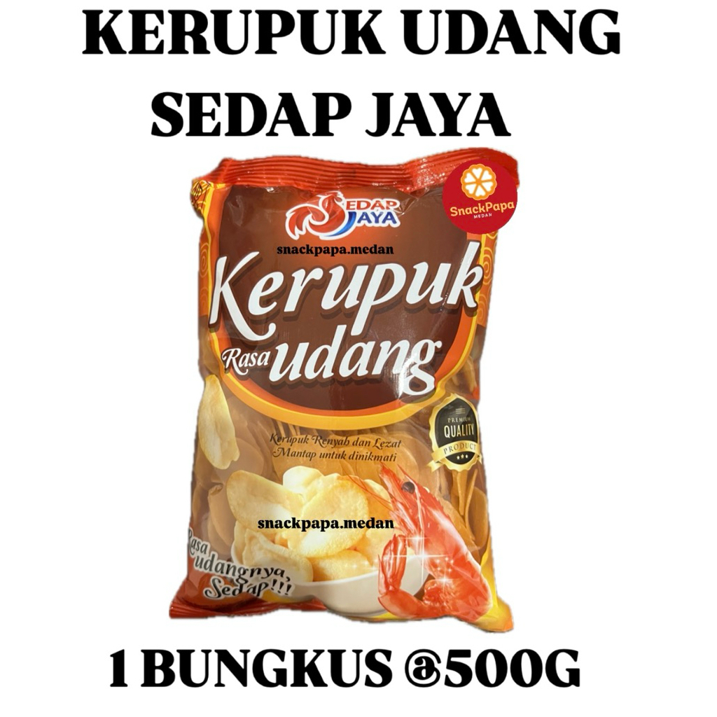 KERUPUK MENTAH RASA UDANG [1 BUNGKUS @500G] | KERUPUK UDANG SEDAP JAYA | KERUPUK UDANG KUALITAS PREM