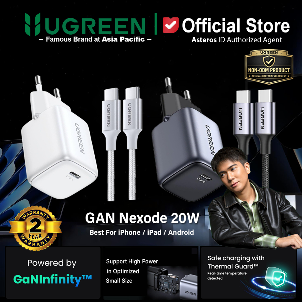 UGREEN Charger Type-C to Type-C PD Fast Charging 20w 30w 45w