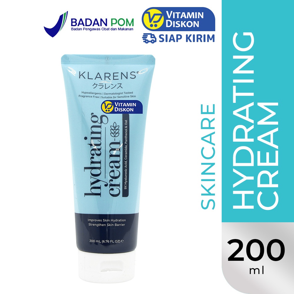 KLARENS HYDRATING CREAM - 200ML | Pelembab Kulit Sensitif, Kulit Eksim, Menghidrasi, Skin Barrier