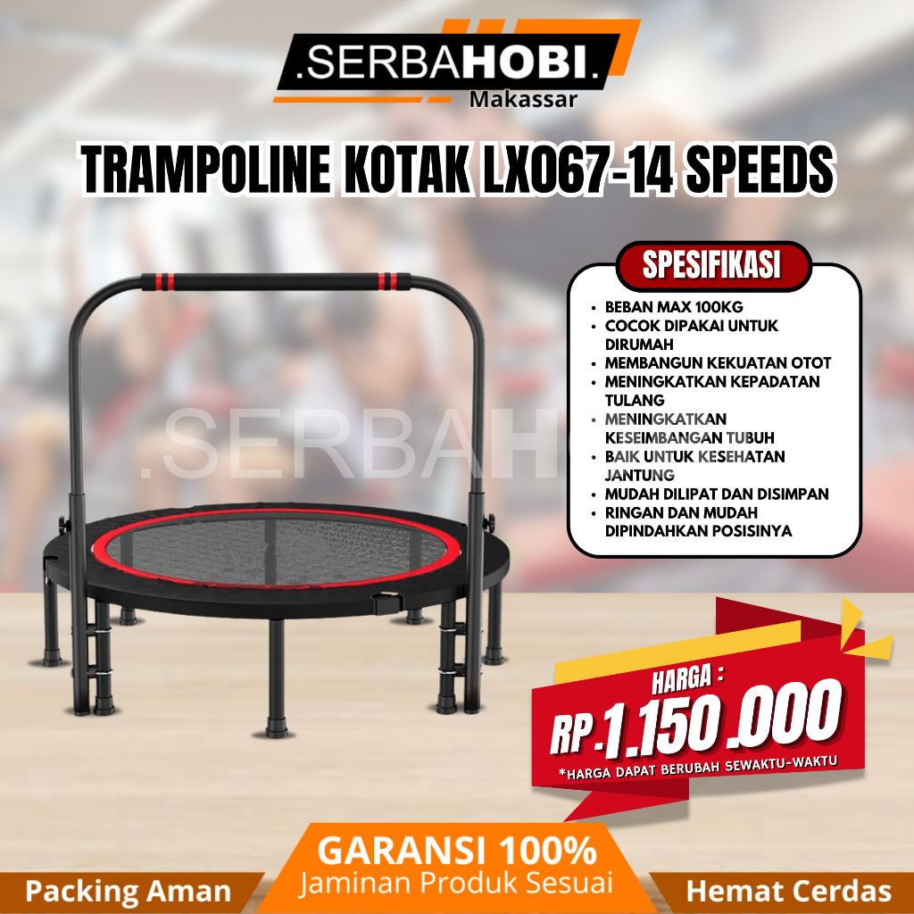 Trampolin Lipat kekinian max 110kg / Trampolin Kotak Speeds / Trampolin Trampoline Bulat Alat Olahra