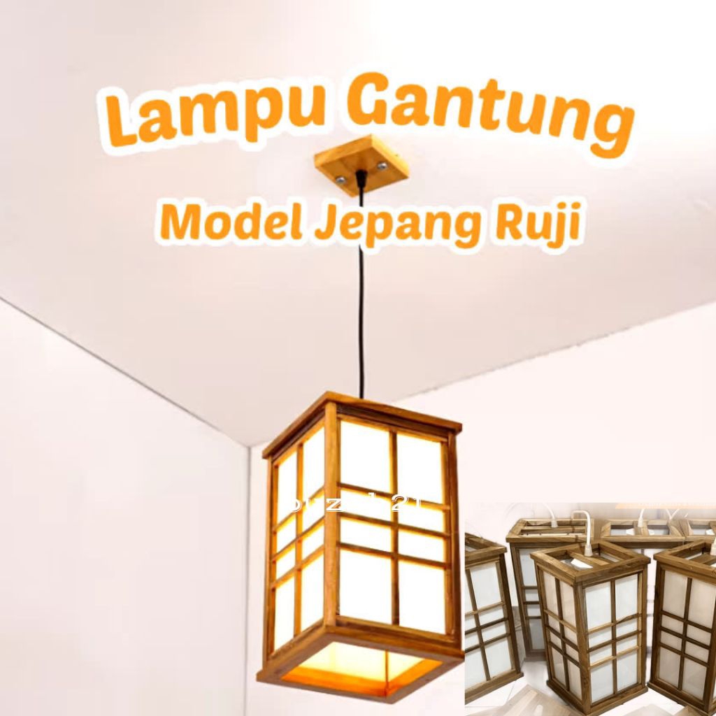 kap lampu gantung minimalis model jepang estetik