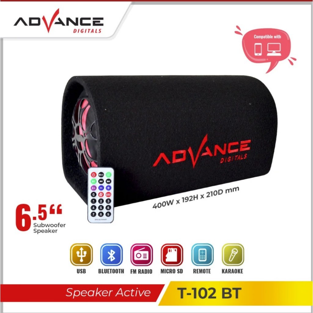 Advance T102 BT / T102BT Speaker With Subwoofer System + Bluetooth Speaker
