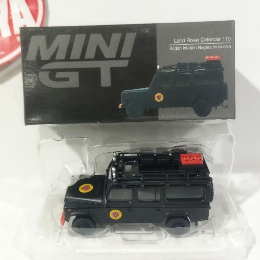 MGT Mini GT 158 LAND ROVER DEFENDER 110 Badan Intelijen Negara Indonesia MiniGT Mobile Landy Hitam B