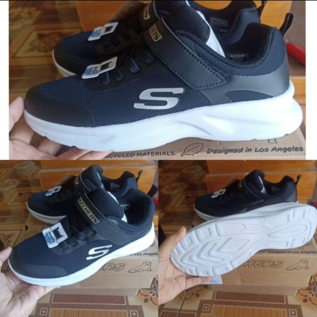 Sepatu Anak Skechers Hitam (Sepatu Sekolah)