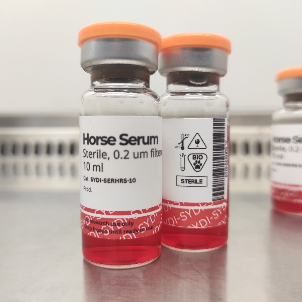 Serum kuda/horse serum, sterile, 0,2um filtered, volume 10 ml/vial