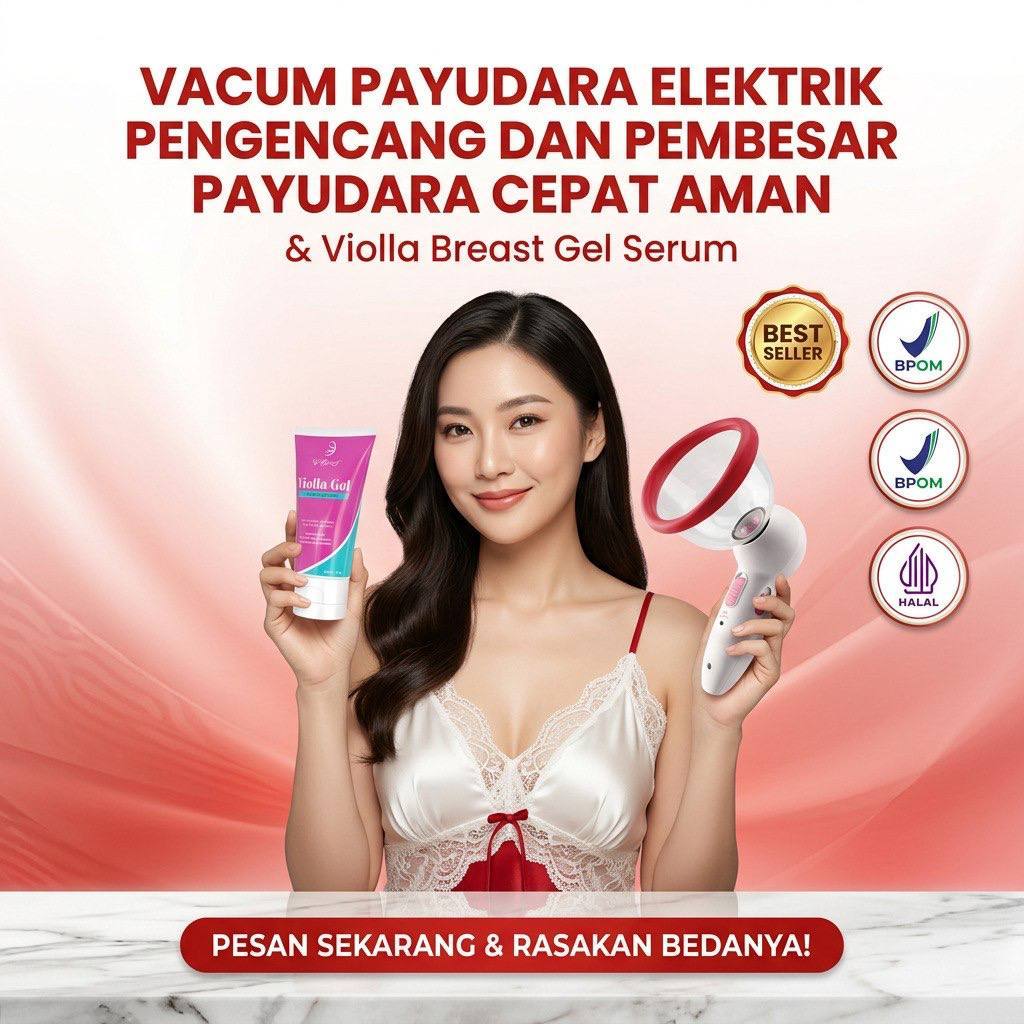 VAKUM PEMBESAR PAYUDARA MANUAL VAKUM PEMBESAR PAYUDARA ELEKTRIK VIOLLA BREAST GEL SERUM