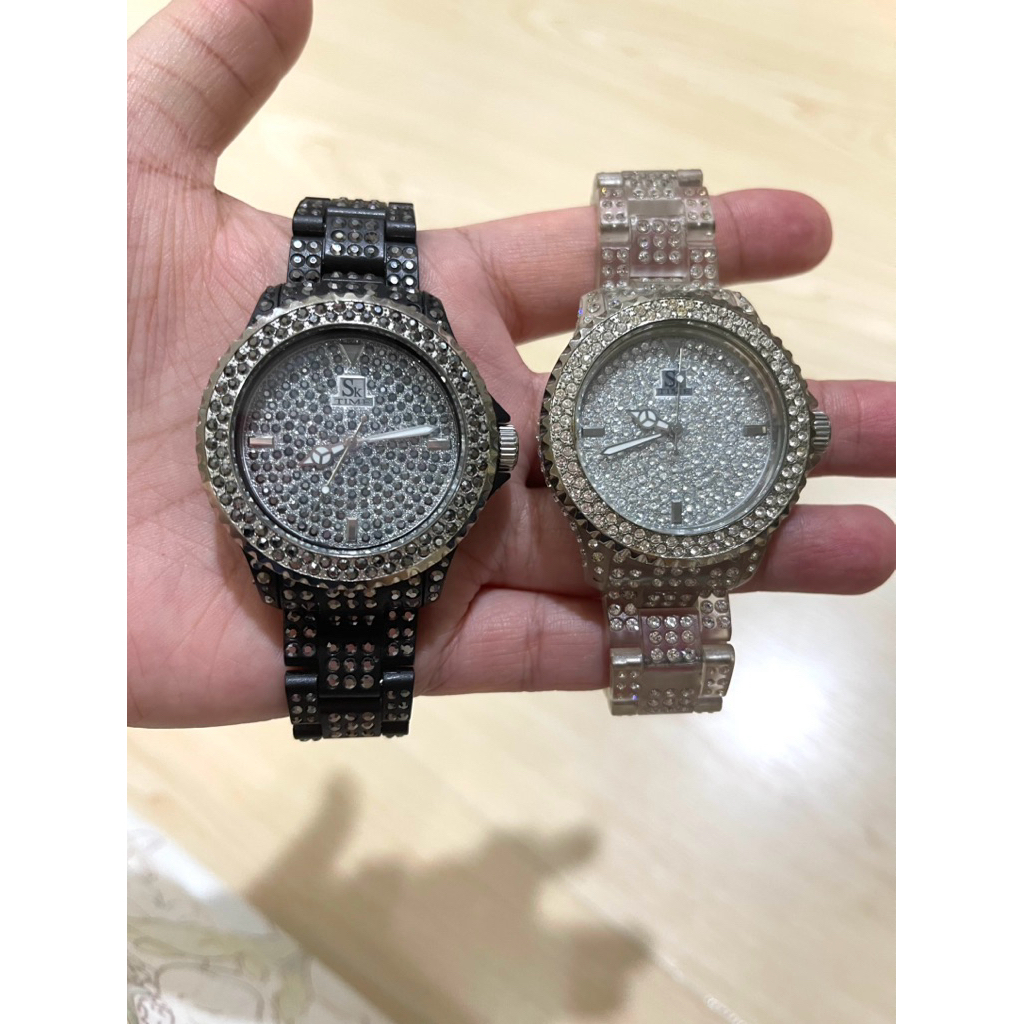 preloved SK times watch crystal swarovski arloji jam tangan wanita