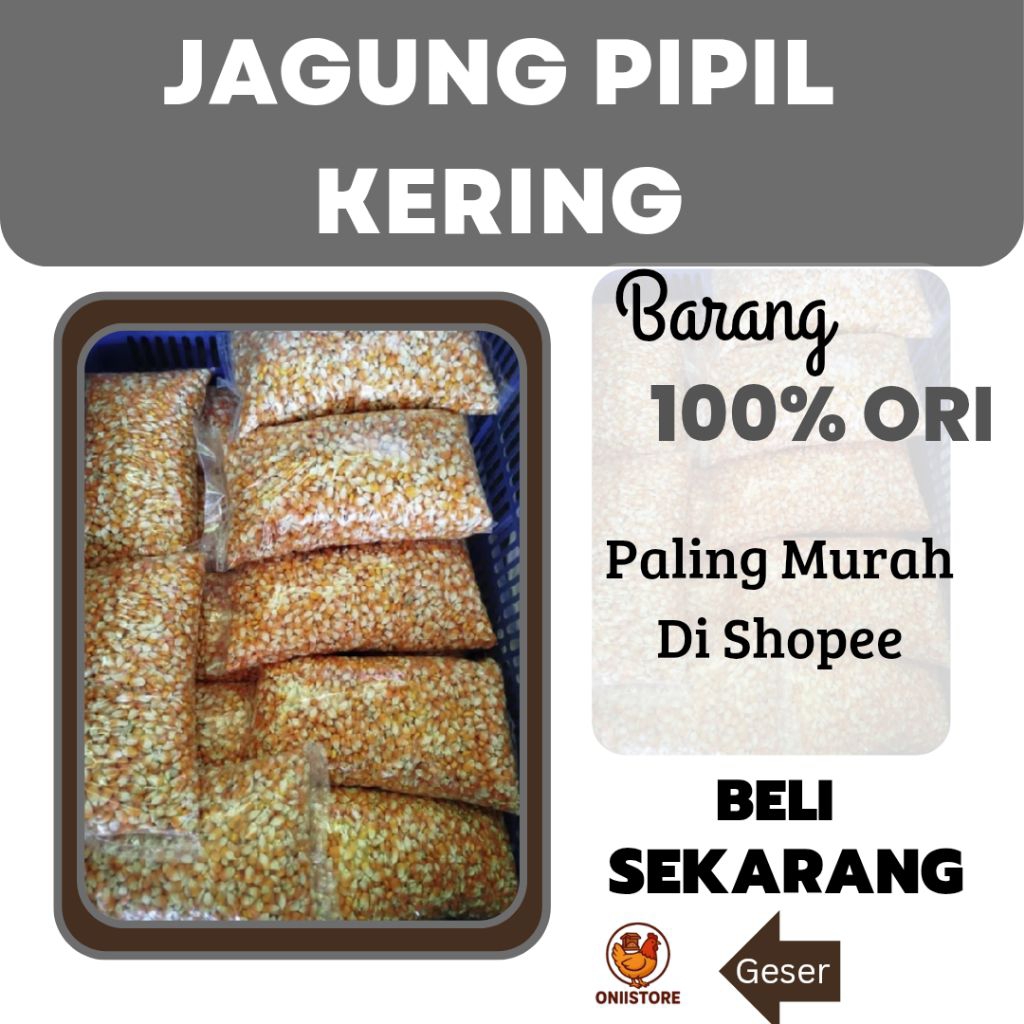 JAGUNG PIPIL 1KG JAGUNG KERING PAKAN AYAM PAKAN BURUNG