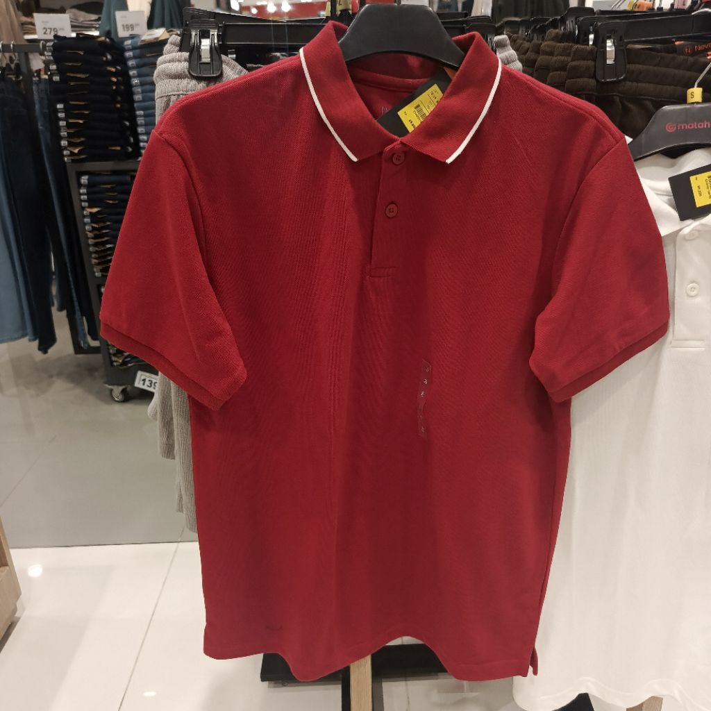 Nevada kaos polo Merah putih Pria Dewasa Size S - XL