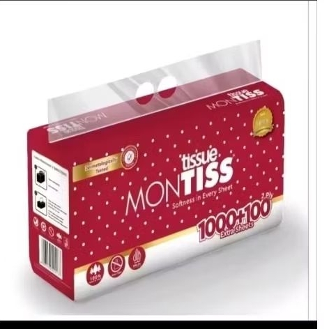 Tisu montiss 1000+100 sheet 2 play tisu wajah